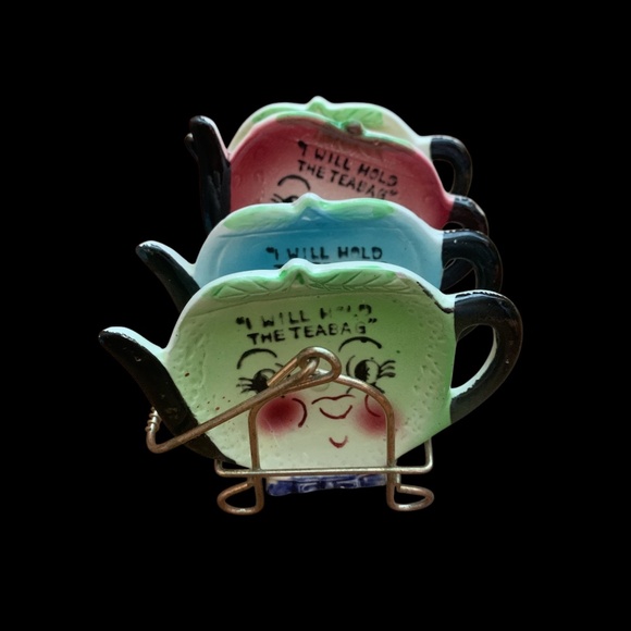 Other - PUROLATOR SHIPPING: Vintage Teabag Holder Set with Caddy